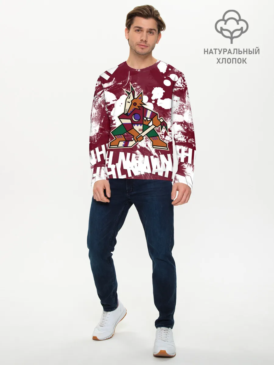 Мужской лонгслив базовый / Аризона Койотис, НХЛ