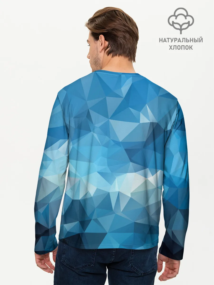 Мужской лонгслив базовый / Цифровое небо