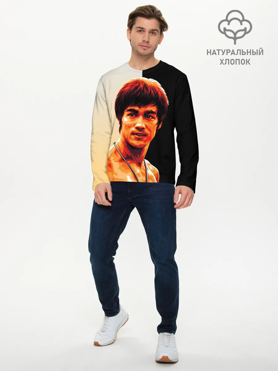 Мужской лонгслив базовый / Будь водой