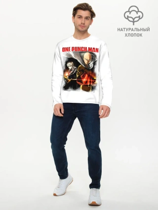 Мужской лонгслив базовый / Сайтама и Генос One Punch-Man