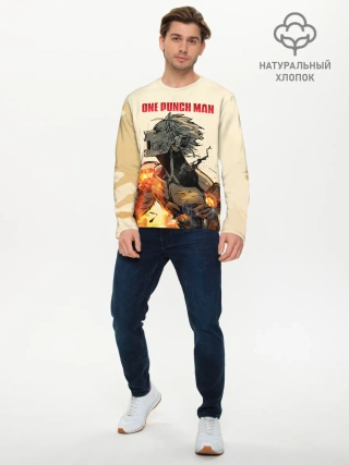 Мужской лонгслив базовый / Разрушение Геноса One Punch-Man
