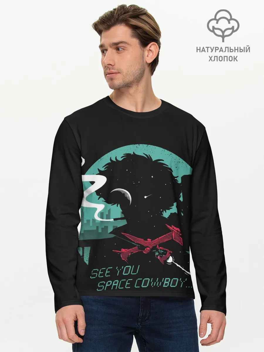 Мужской лонгслив базовый / Ковбой Бибоп