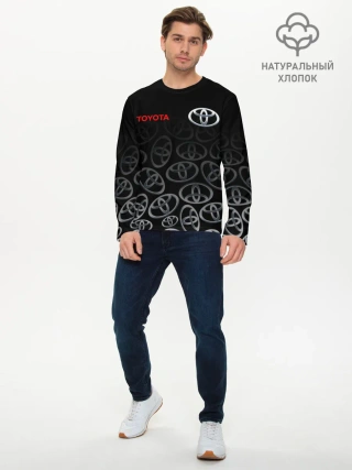 Мужской лонгслив базовый / TOYOTA SPORT / LOGOBOMBING
