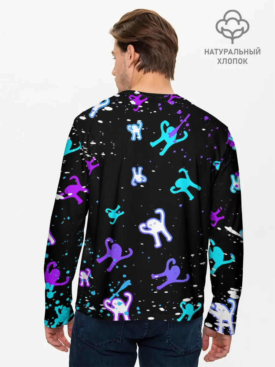 Мужской лонгслив базовый / КОТ ЪУЪ СЪУКА | NEON