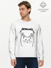 Мужской лонгслив базовый / Metallica / Meowtallica.
