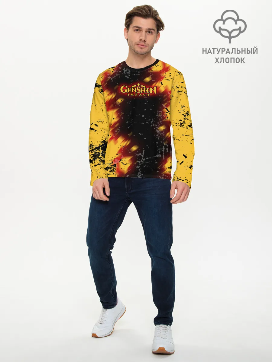 Мужской лонгслив базовый / Genshin Impact: Аниме.