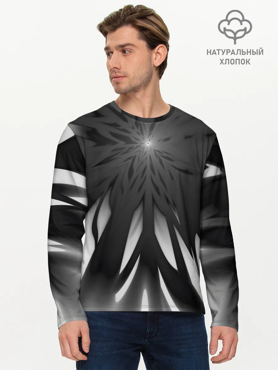 Мужской лонгслив базовый / Абстракция 353-3