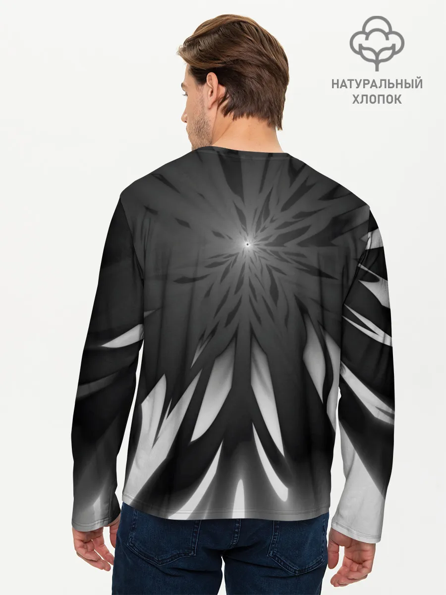 Мужской лонгслив базовый / Абстракция 353-3