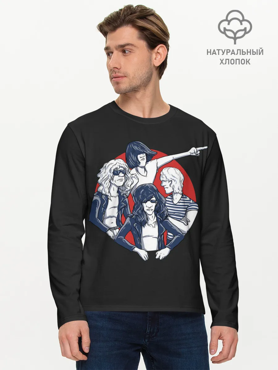 Мужской лонгслив базовый / Рамонс в сборе