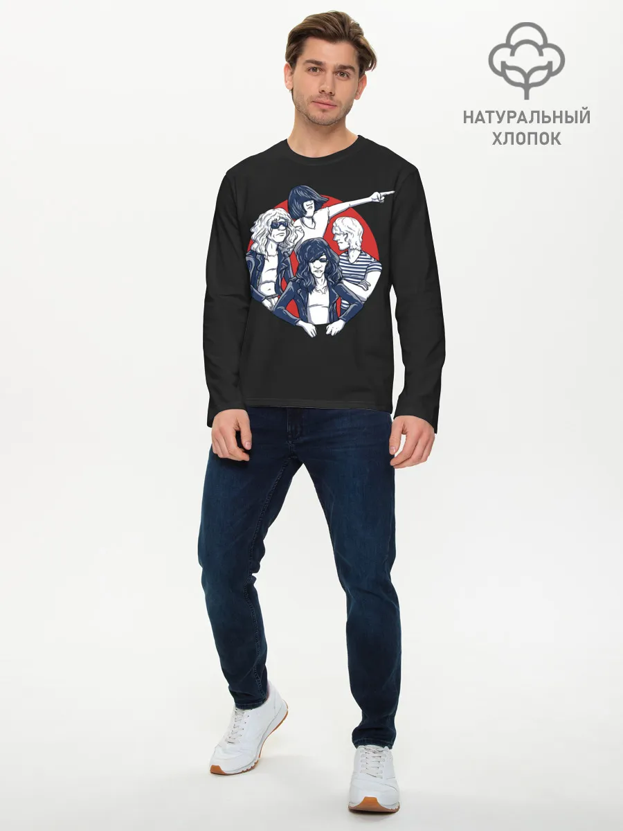 Мужской лонгслив базовый / Рамонс в сборе