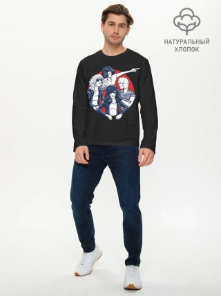 Мужской лонгслив базовый / Рамонс в сборе