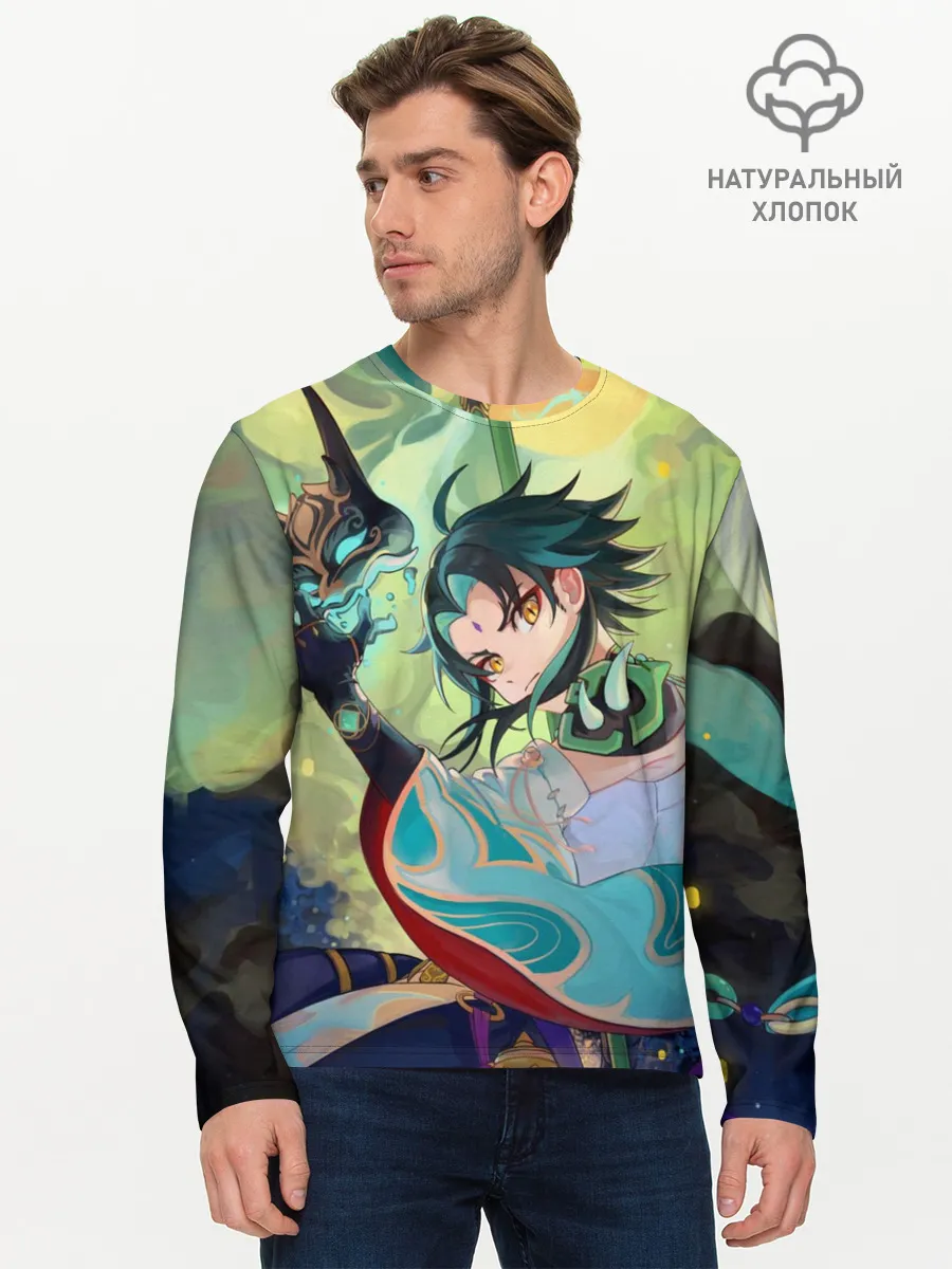 Мужской лонгслив базовый / Xiao | Сяо | Genshin Impact