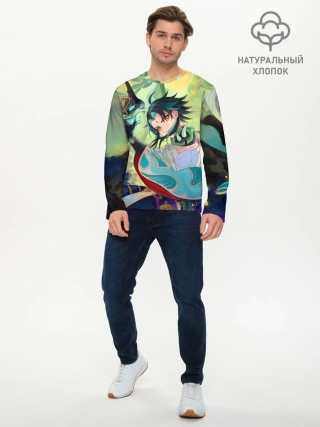 Мужской лонгслив базовый / Xiao | Сяо | Genshin Impact