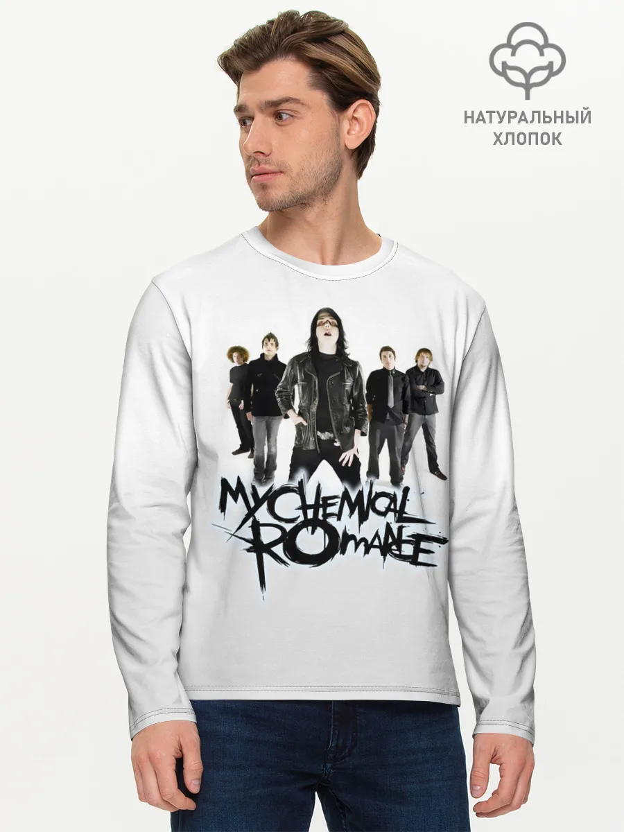 Мужской лонгслив базовый / Участники группы My Chemical Romance