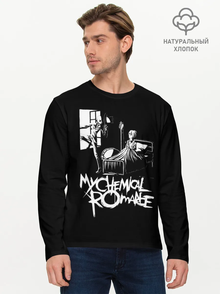 Мужской лонгслив базовый / My Chemical Romance уходящий в окно