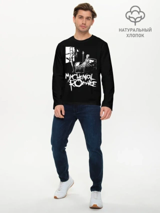 Мужской лонгслив базовый / My Chemical Romance уходящий в окно