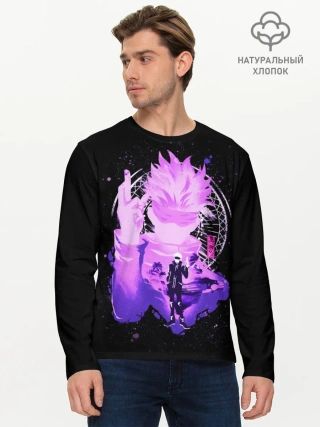 Мужской лонгслив базовый / Магическая битва: Сатору Годжо