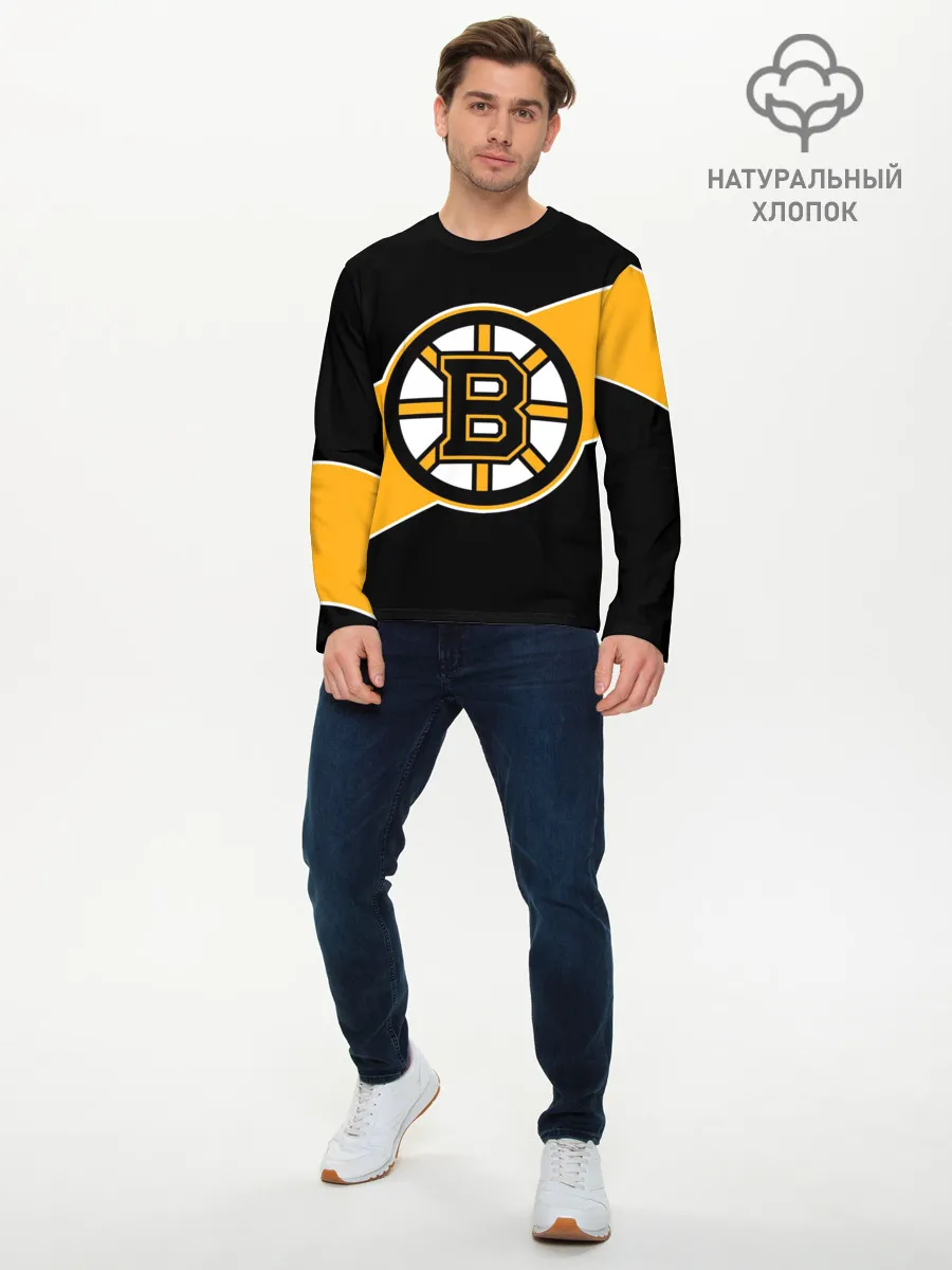 Мужской лонгслив базовый / Бостон Брюинз, Boston Bruins