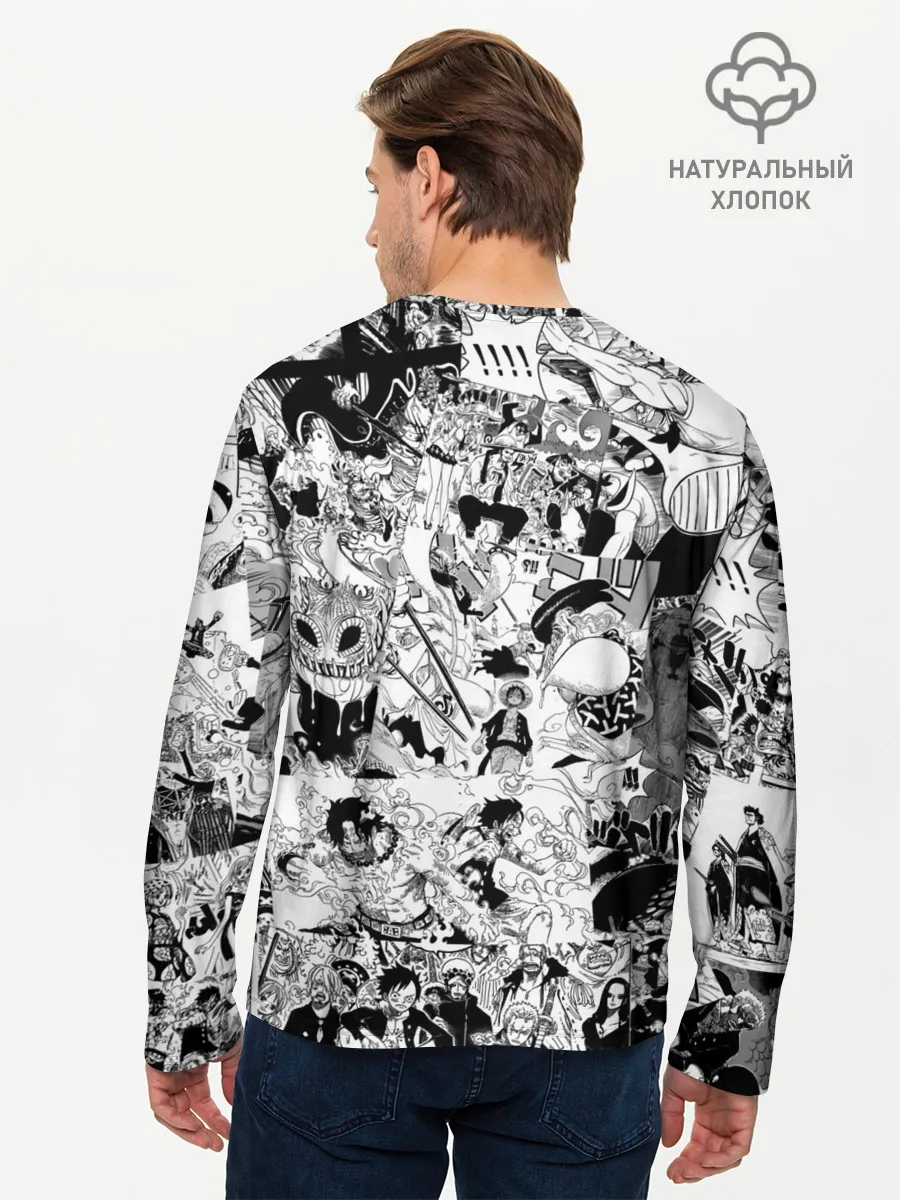 Мужской лонгслив базовый / Ван Пис, One Piece, манга