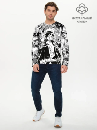 Мужской лонгслив базовый / Ван Пис, One Piece, манга