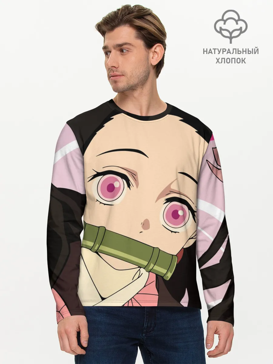 Мужской лонгслив базовый / Незуко, Nezuko