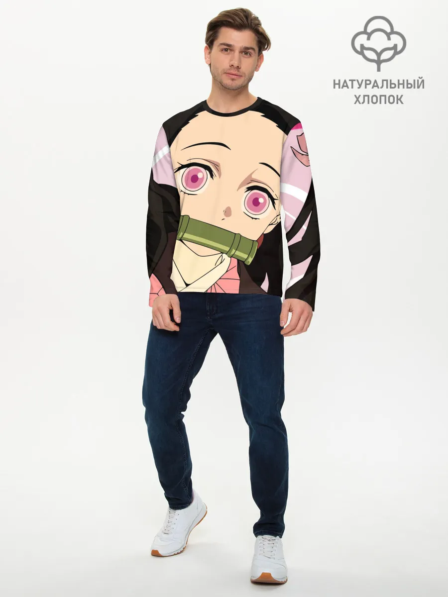 Мужской лонгслив базовый / Незуко, Nezuko