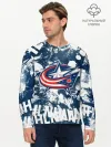 Мужской лонгслив базовый / Коламбус Блю Джекетс, Columbus Blue Jackets
