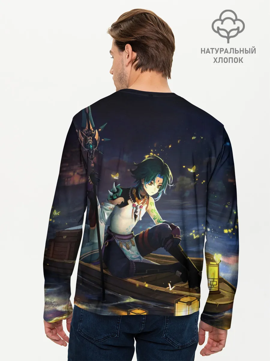 Мужской лонгслив базовый / Сяо | Xiao | Genshin Impact