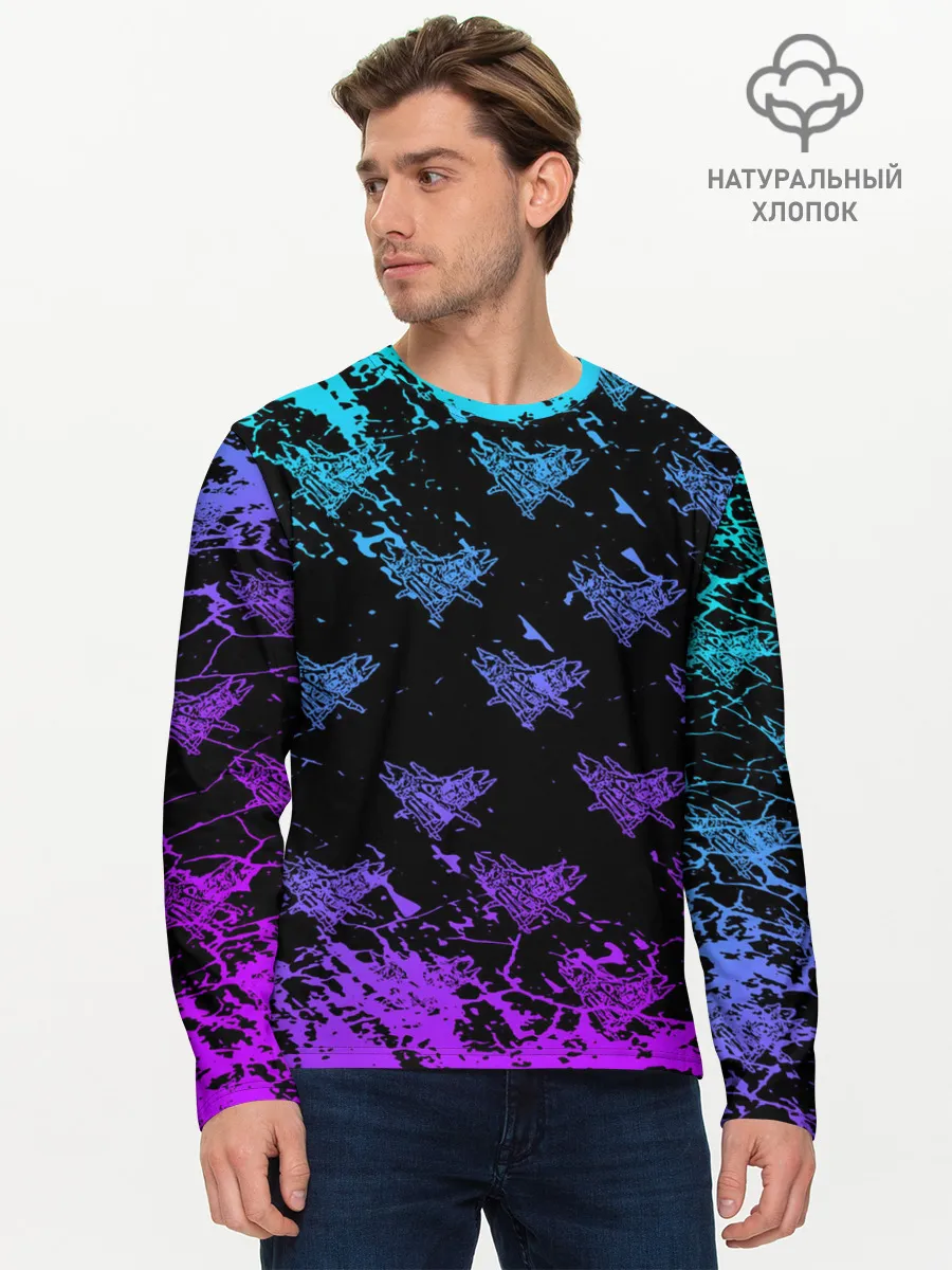 Мужской лонгслив базовый / Velial Squad | neon