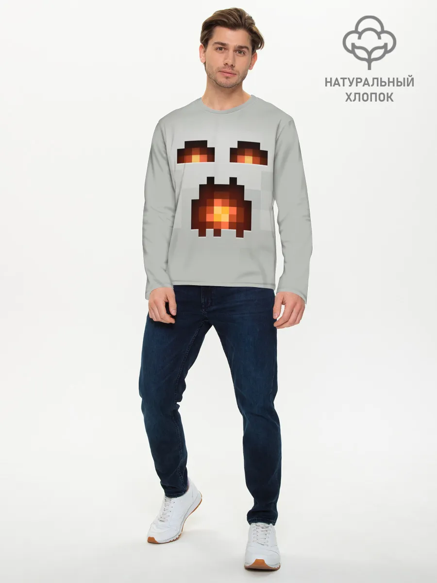Мужской лонгслив базовый / МАЙНКРАФТ, ГАСТ ОГНЕННЫЙ