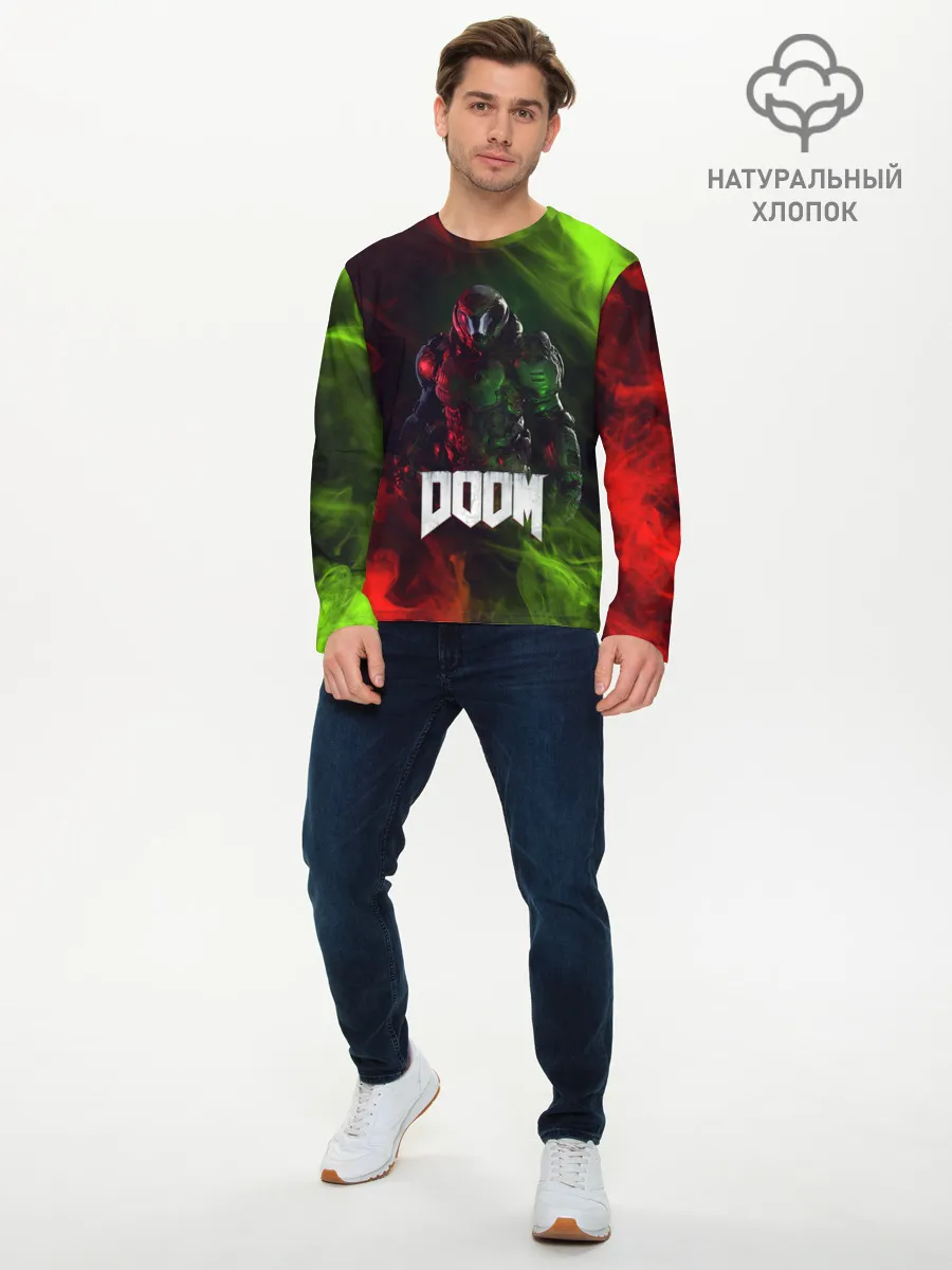 Мужской лонгслив базовый / Doomguy | Doom