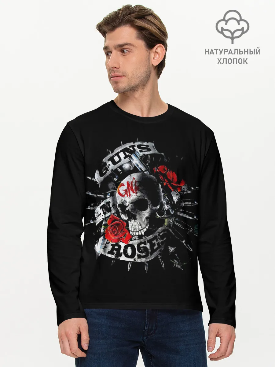 Мужской лонгслив базовый / Ганз энд роузес
