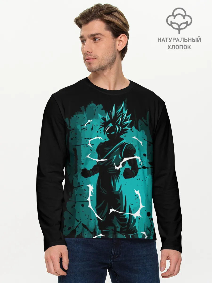 Мужской лонгслив базовый / Ultra Goku, Гоку