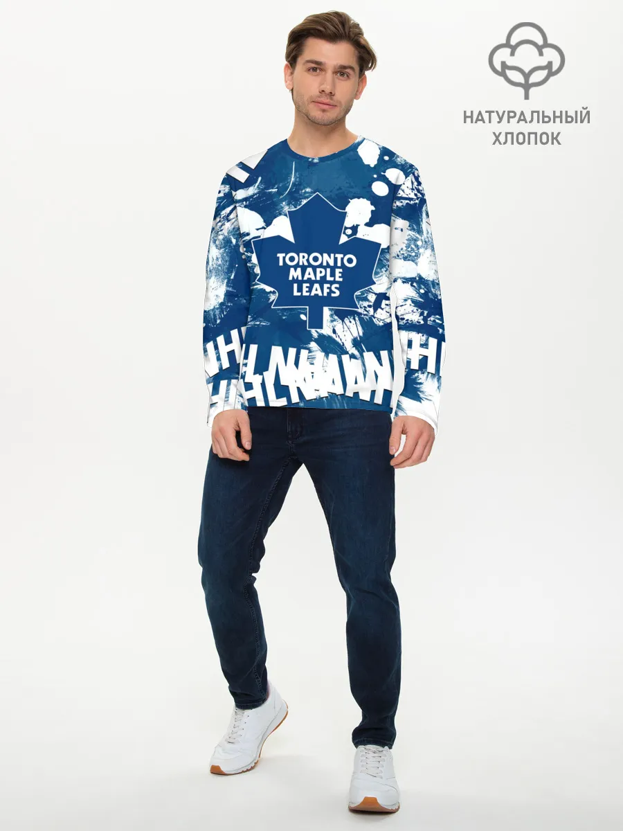 Мужской лонгслив базовый / Торонто Мейпл Лифс, Toronto Maple Leafs