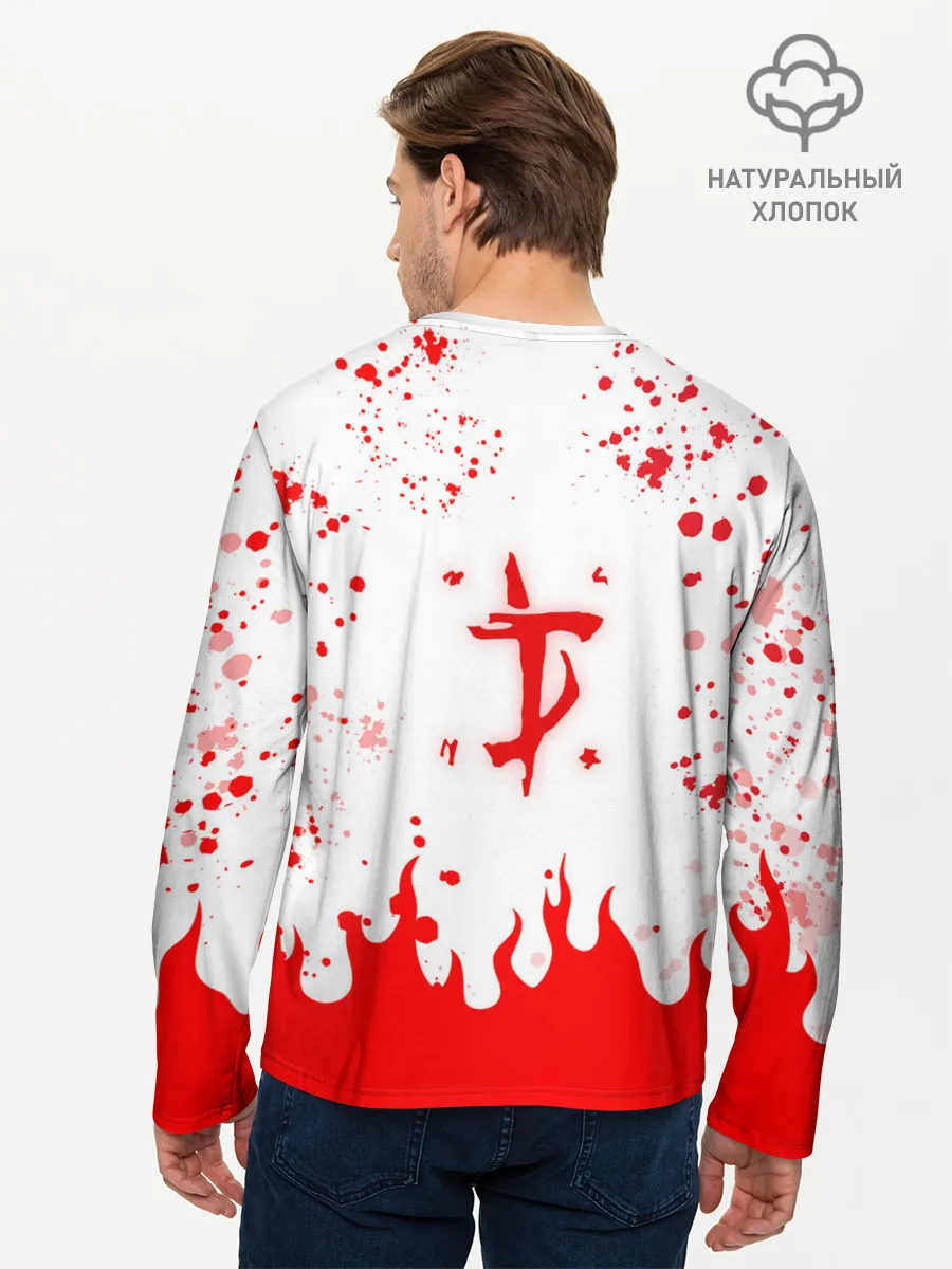 Мужской лонгслив базовый / Doomguy vs Cyberdemon