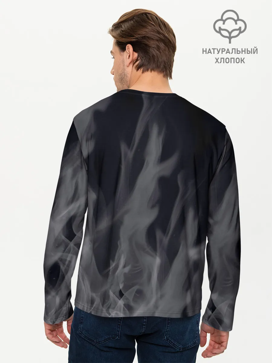 Мужской лонгслив базовый / Белое пламя