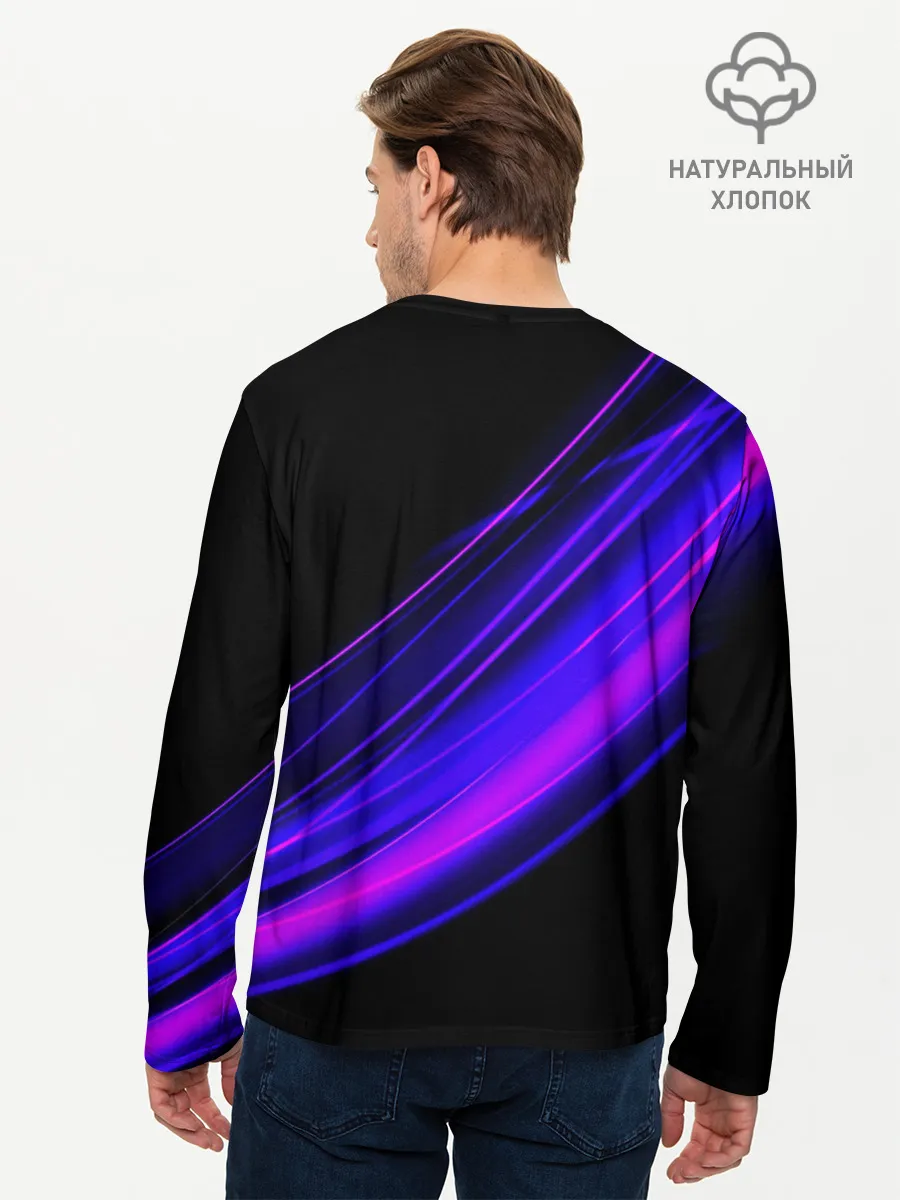 Мужской лонгслив базовый / MERCEDES-BENZ / МЕРСЕДЕС-БЕНЗ / ПУРПУРНЫЙ