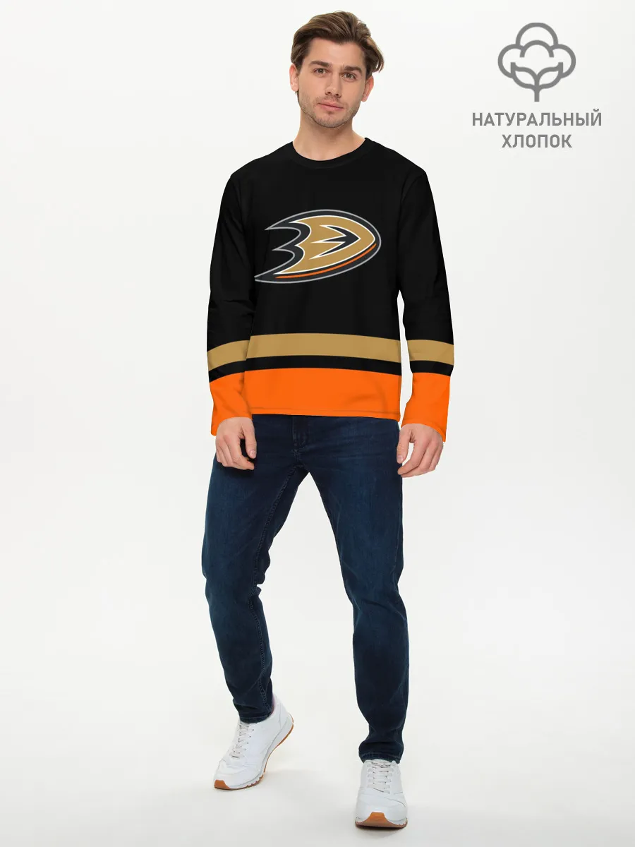 Мужской лонгслив базовый / Anaheim Ducks | Анахайм Дакс
