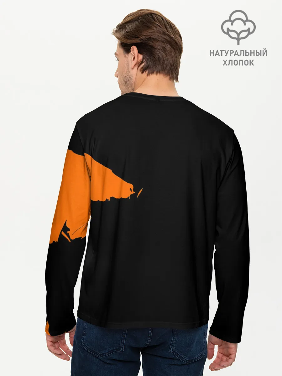 Мужской лонгслив базовый / Сайтама образ в силуэте One Punch-Man