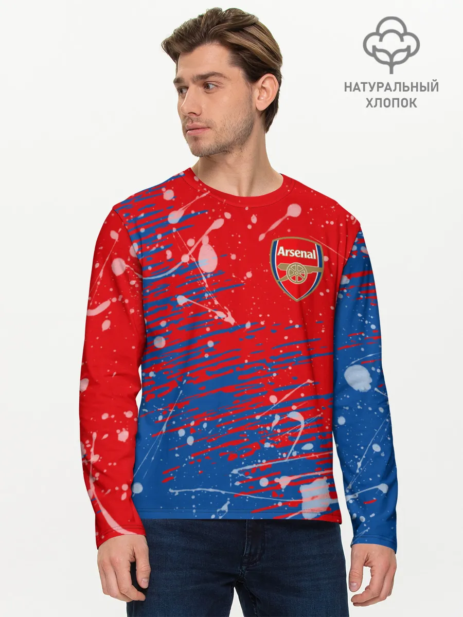 Мужской лонгслив базовый / Arsenal: Фирменные цвета.