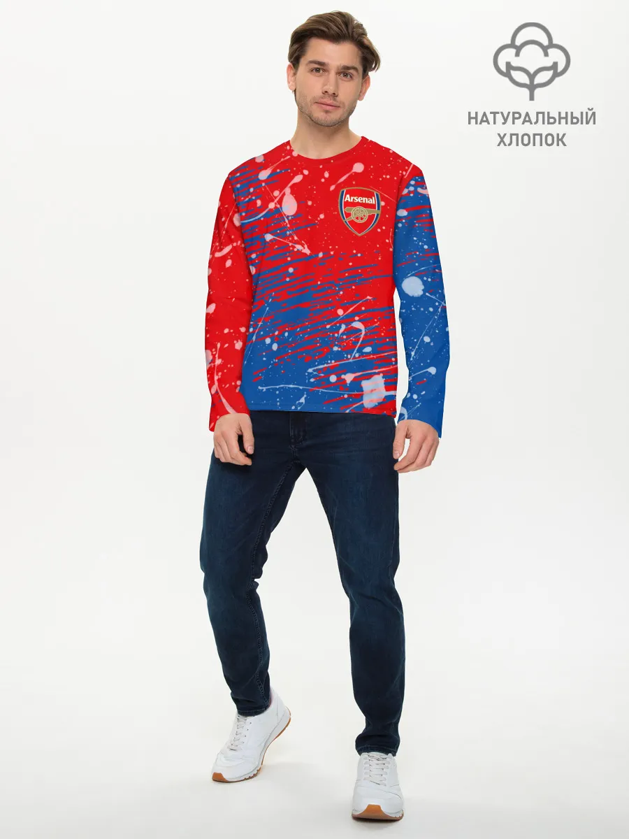 Мужской лонгслив базовый / Arsenal: Фирменные цвета.