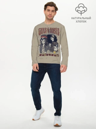 Мужской лонгслив базовый / GNR Skeletons