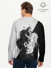 Мужской лонгслив базовый / ИНЬ ЯНЬ ВОЛКИ ЧЁРНО БЕЛЫЙ
