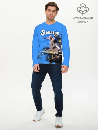 Мужской лонгслив базовый / Йоаким Броден на танке Sabaton