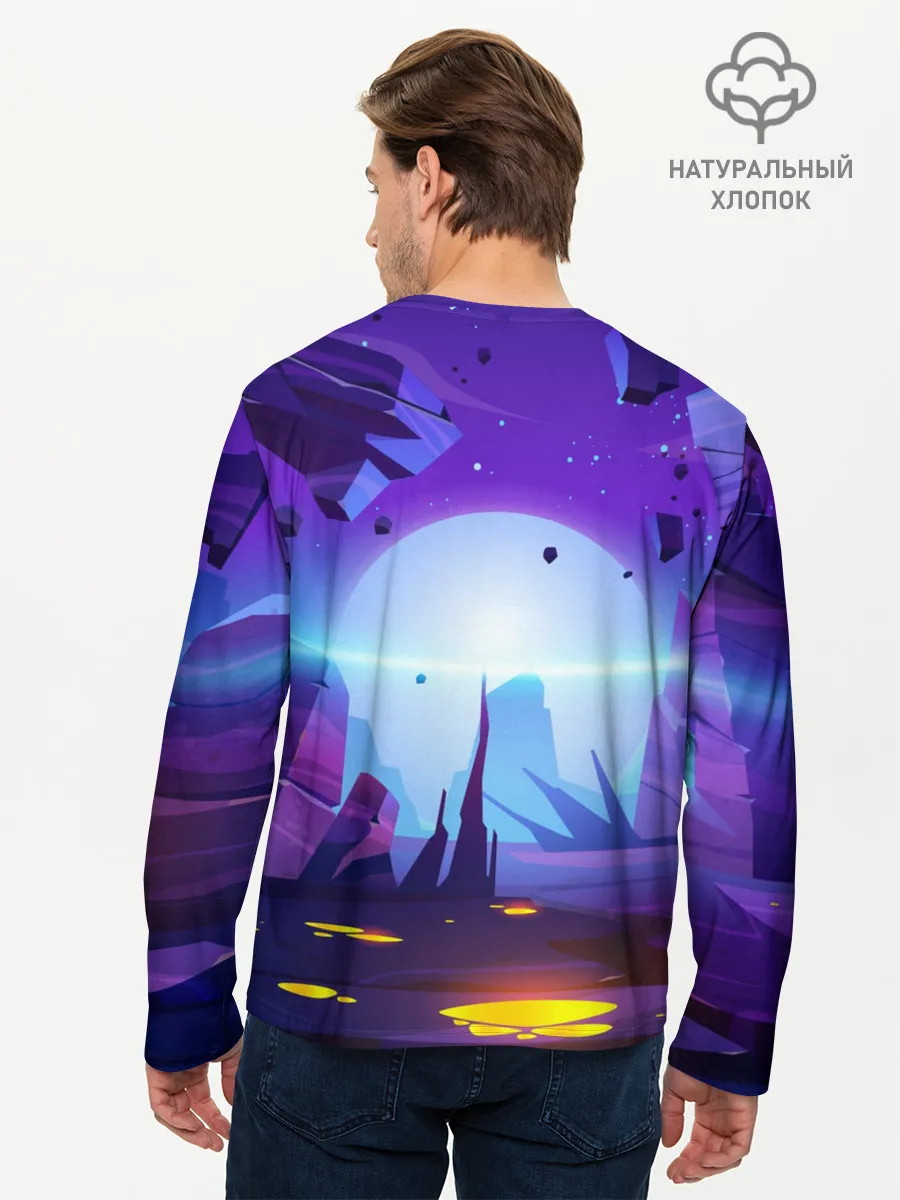 Мужской лонгслив базовый / Minecraft на коне!