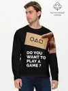 Мужской лонгслив базовый / Squid game: Do you want to play a game?