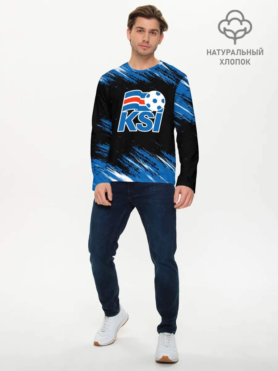 Мужской лонгслив базовый / KSI ICELAND - сборная.