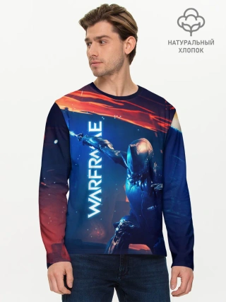 Мужской лонгслив базовый / WAFRAME NEON KATANA FIRE