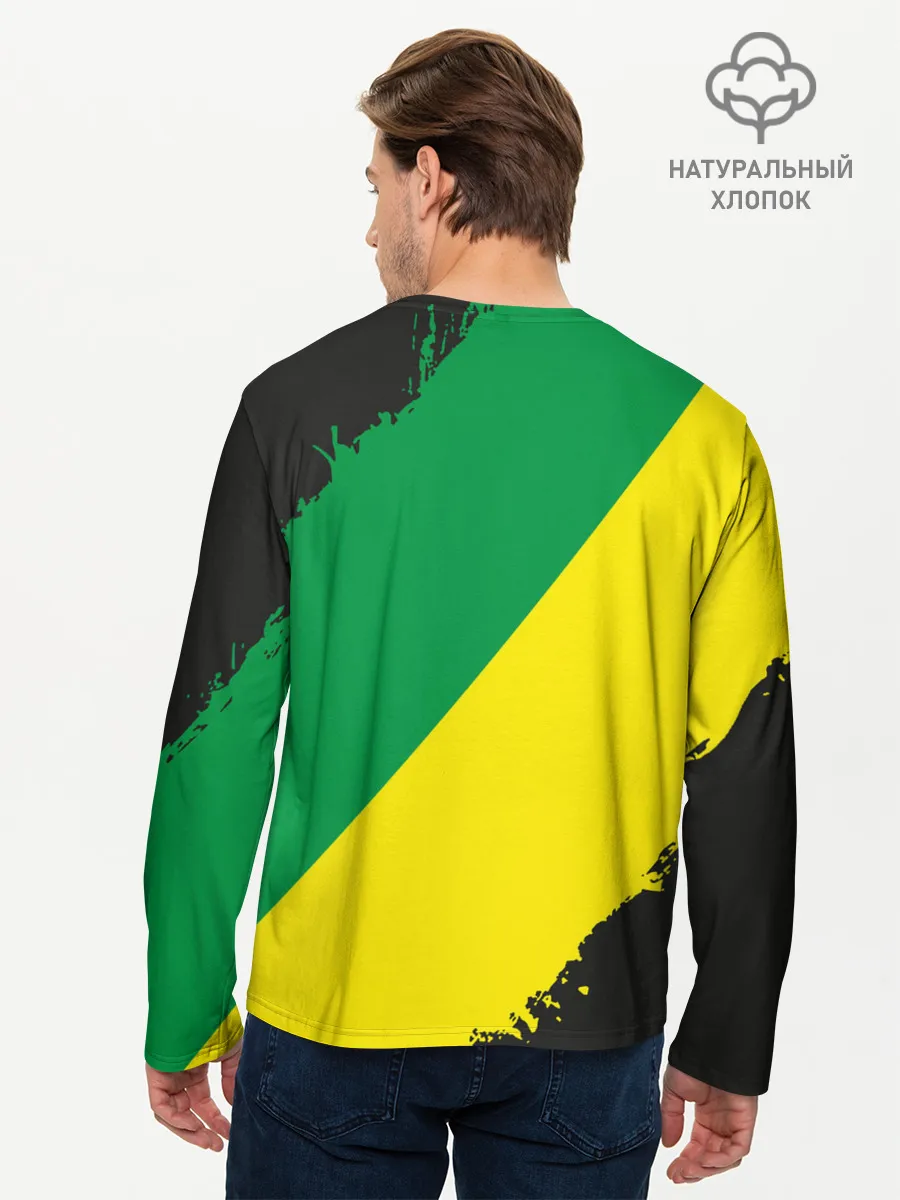 Мужской лонгслив базовый / JDM GREEN YELLOW LOGO