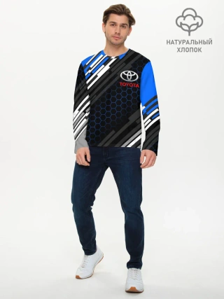 Мужской лонгслив базовый / TOYOTA SPORT / ЛИНИИ / LINES